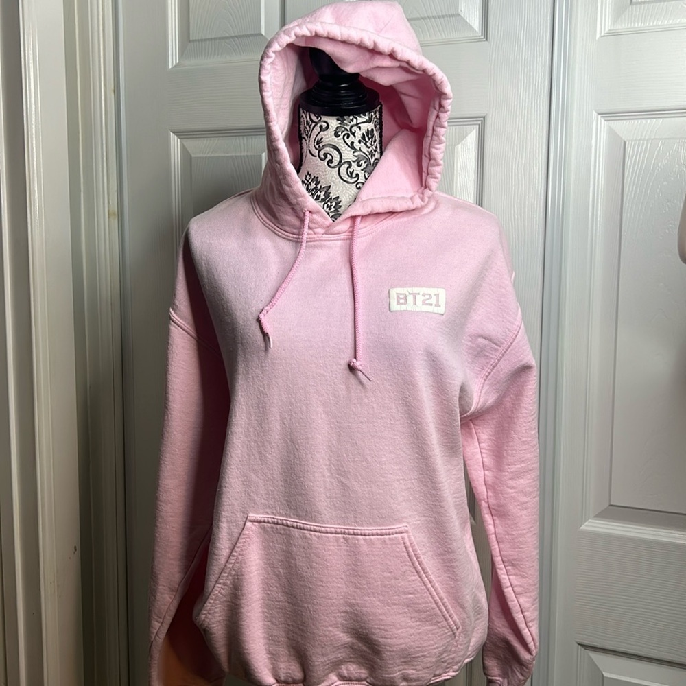BT21 Pink Hoodie Charters Ship Large